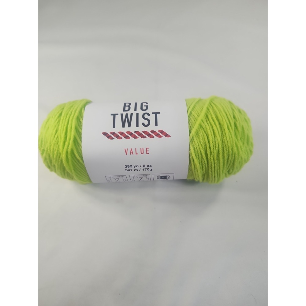 Big Twist Value Yarn Medium 4 Color Slime 380yds